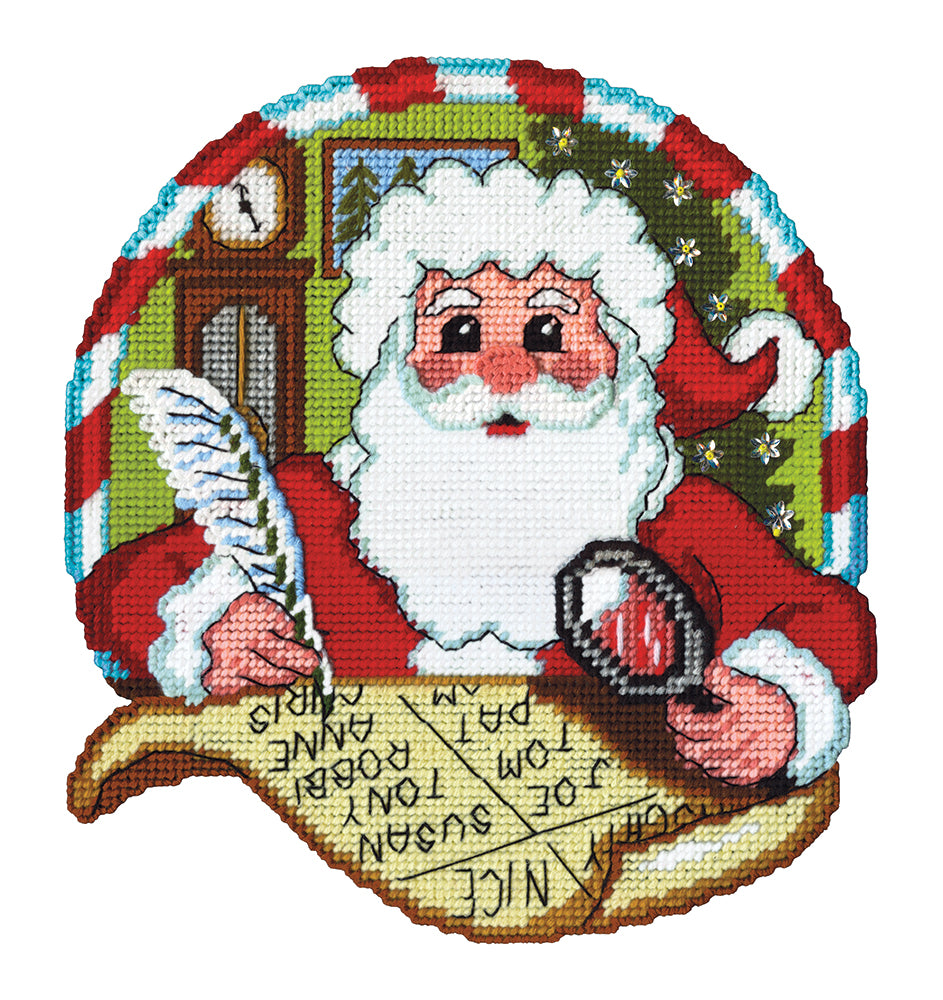 Santa's List Plastic Canvas Wall Hanging Kit