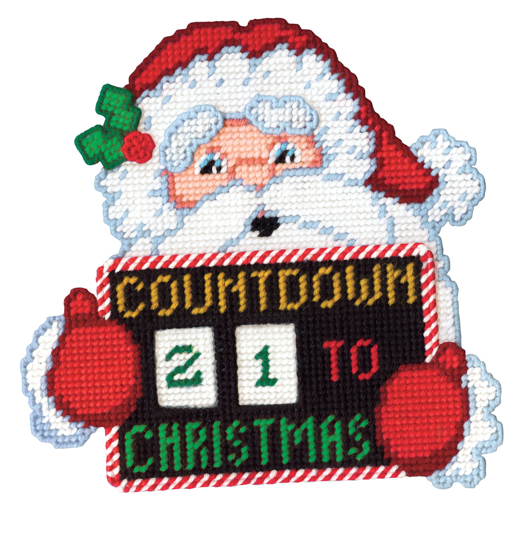 Santa Countdown Plastic Canvas Kit