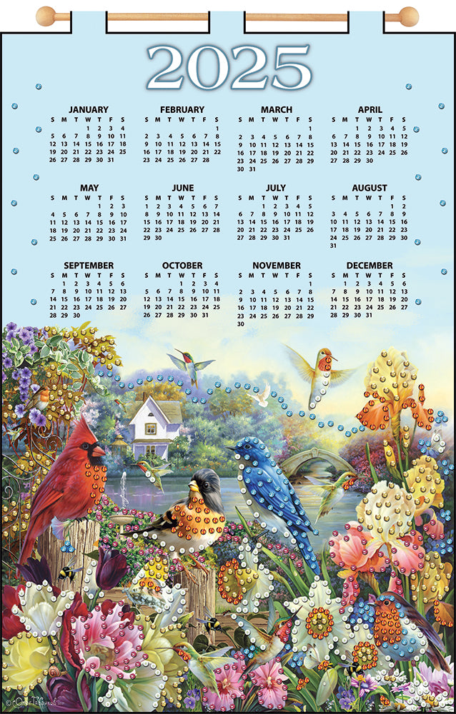 Golden Irises 2025 Felt Calendar