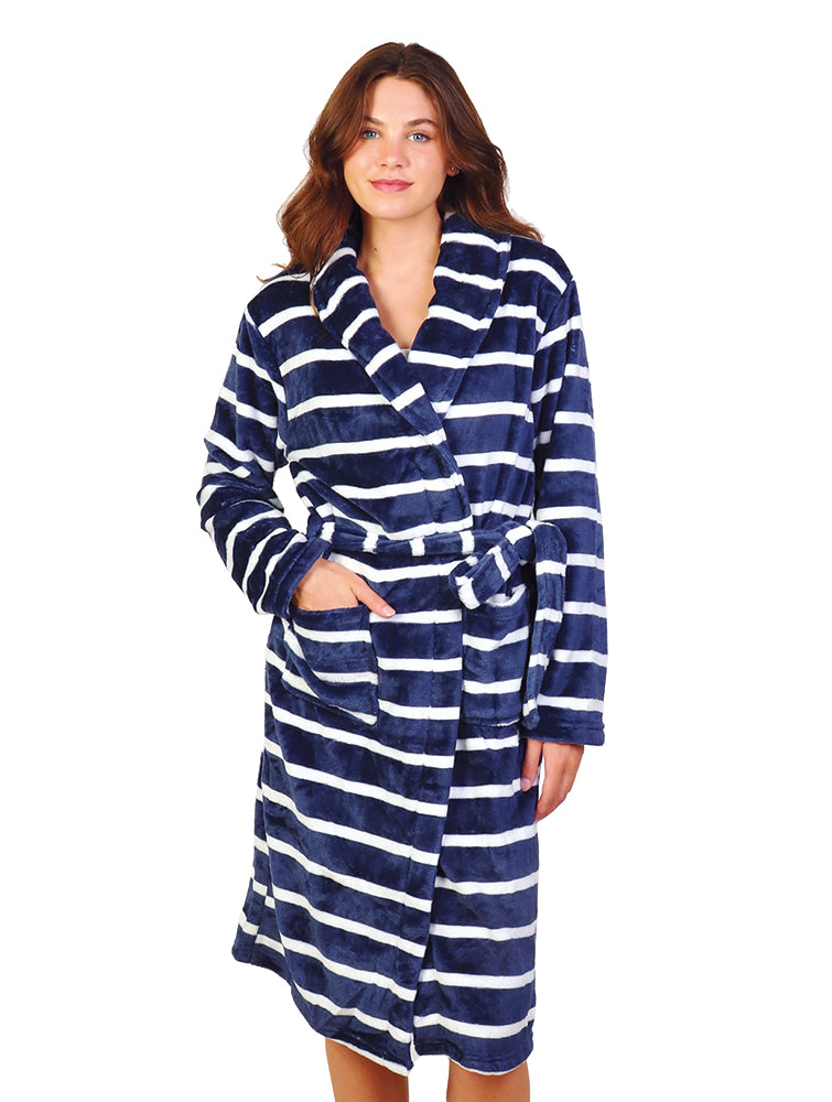 Striped Flannel House Robe