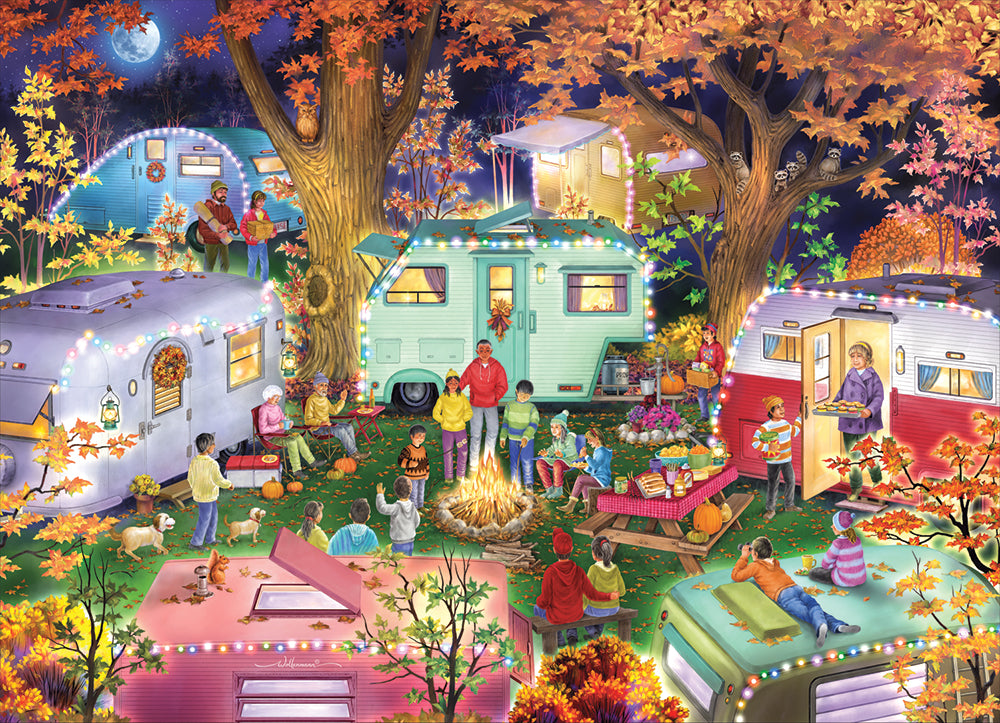 Camping in the Fall Jigsaw Puzzle