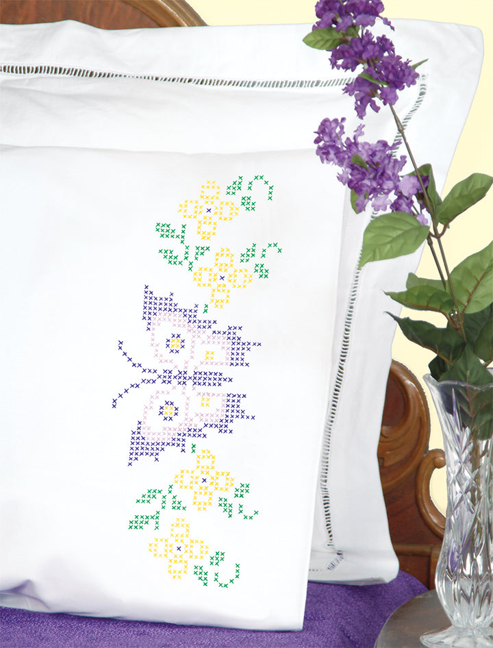 Cross Stitch Butterfly Pillowcases