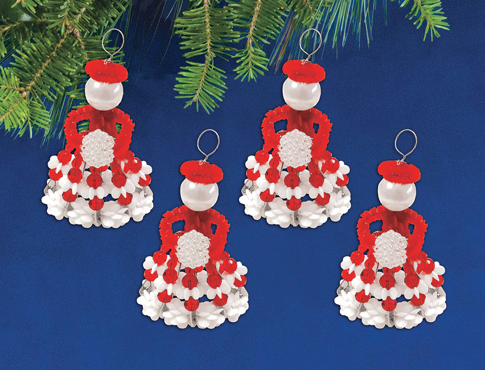 Winter Red Girls Beaded Ornaments Kit