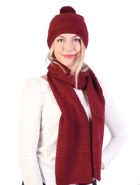 Fashion Knitted Hat and Scarf Sets