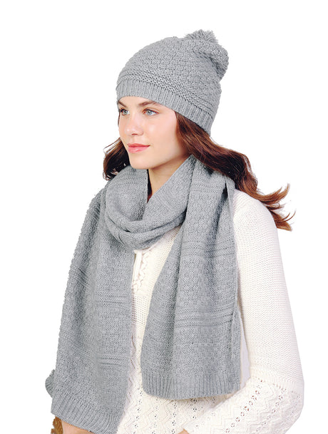 Fashion Knitted Hat and Scarf Sets