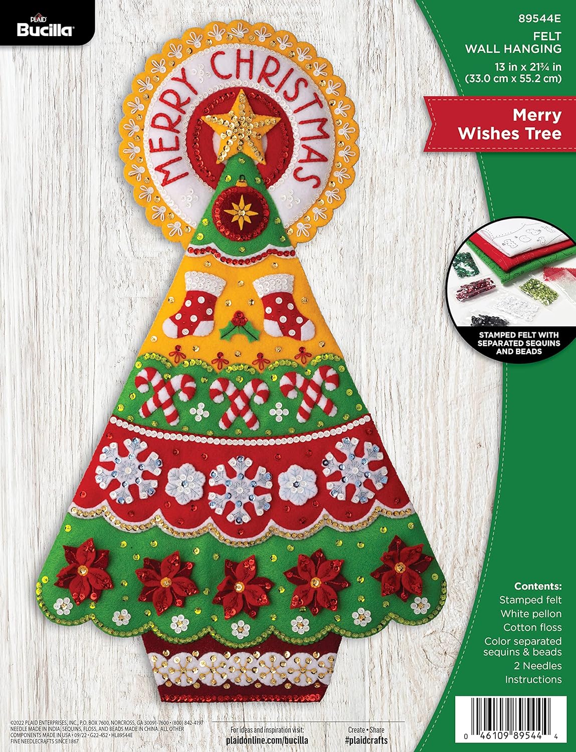 Merry Wishes Felt Wallhanging Kit