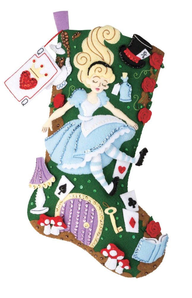 Christmas in Wonderland Felt Stocking Kit