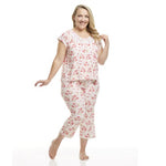 Pyjama 2 pièces en polysuède rose pour femme