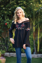 Long Sleeve Embroidered Tunics