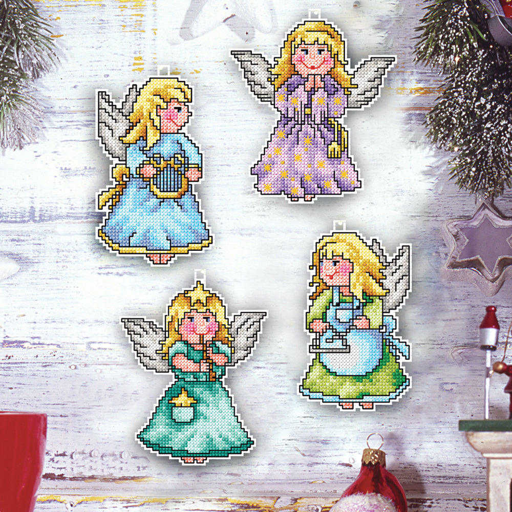 Angels 14ct Plastic Canvas Ornaments Kit