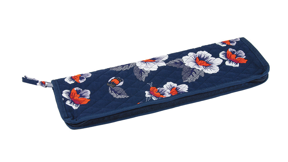 Elegant Blooms Zippered Knitting Needles Case