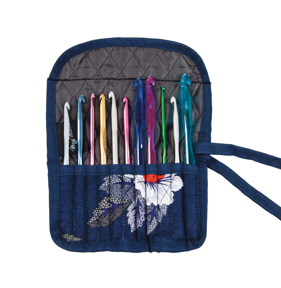 Elegant Blooms Crochet Rollup Case