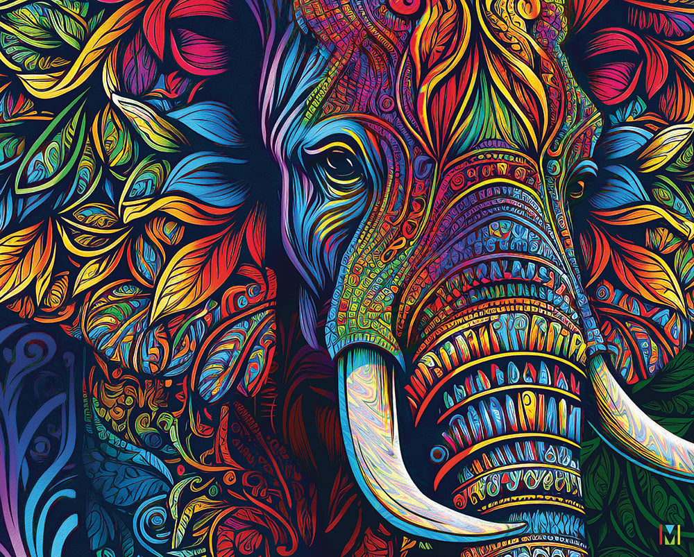 Elephant Mandala Jigsaw Puzzle