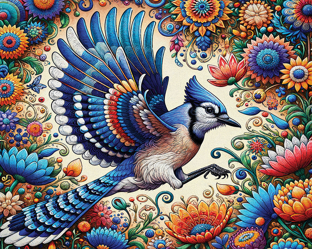 Bluejay in Summer Jigsaw Puzzle