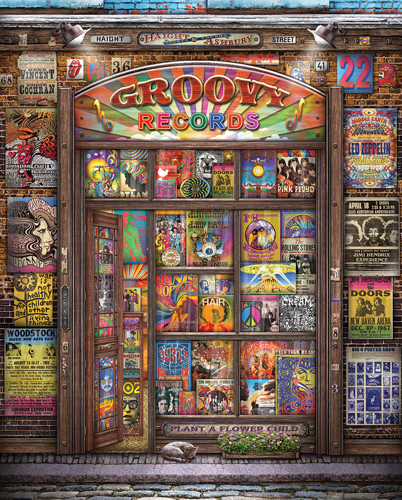 Groovy Records Jigsaw Puzzle