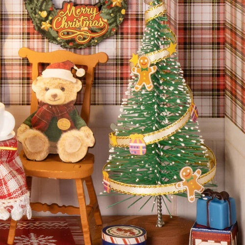 Christmas Eve Party Story Frame Wood Model Kit