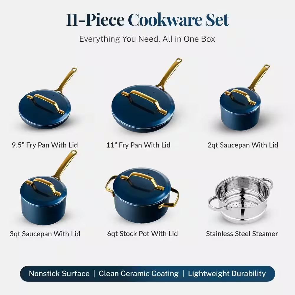 Gothan Steel Modern Blue 11 pc Cookware Set