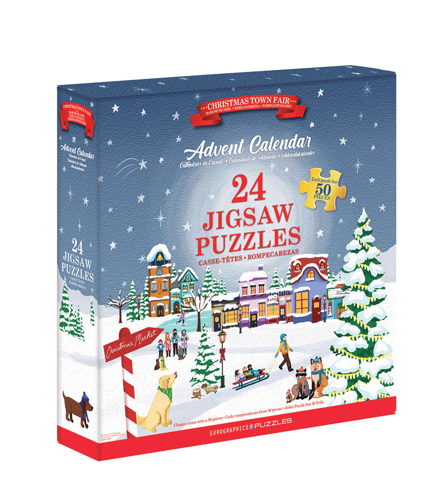 Christmas Town Fair Advent Calendar Jigsaw Puzzle