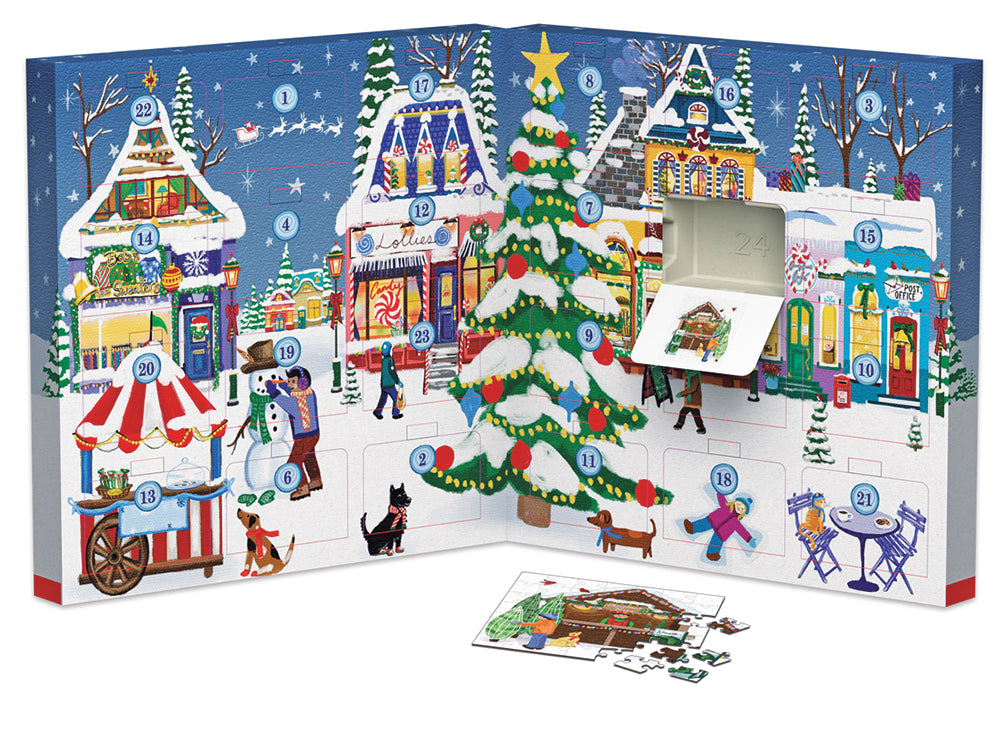Christmas Town Fair Advent Calendar Jigsaw Puzzle