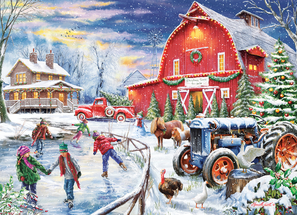 Barnyard Christmas Jigsaw Puzzle