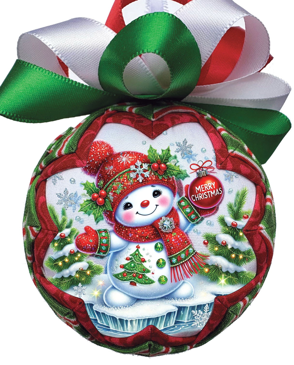 Snowman Quilted Ornament