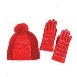 Puffer Hat & Gloves