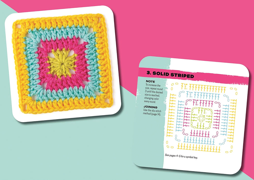 Granny Squares Flower Cards Deck
