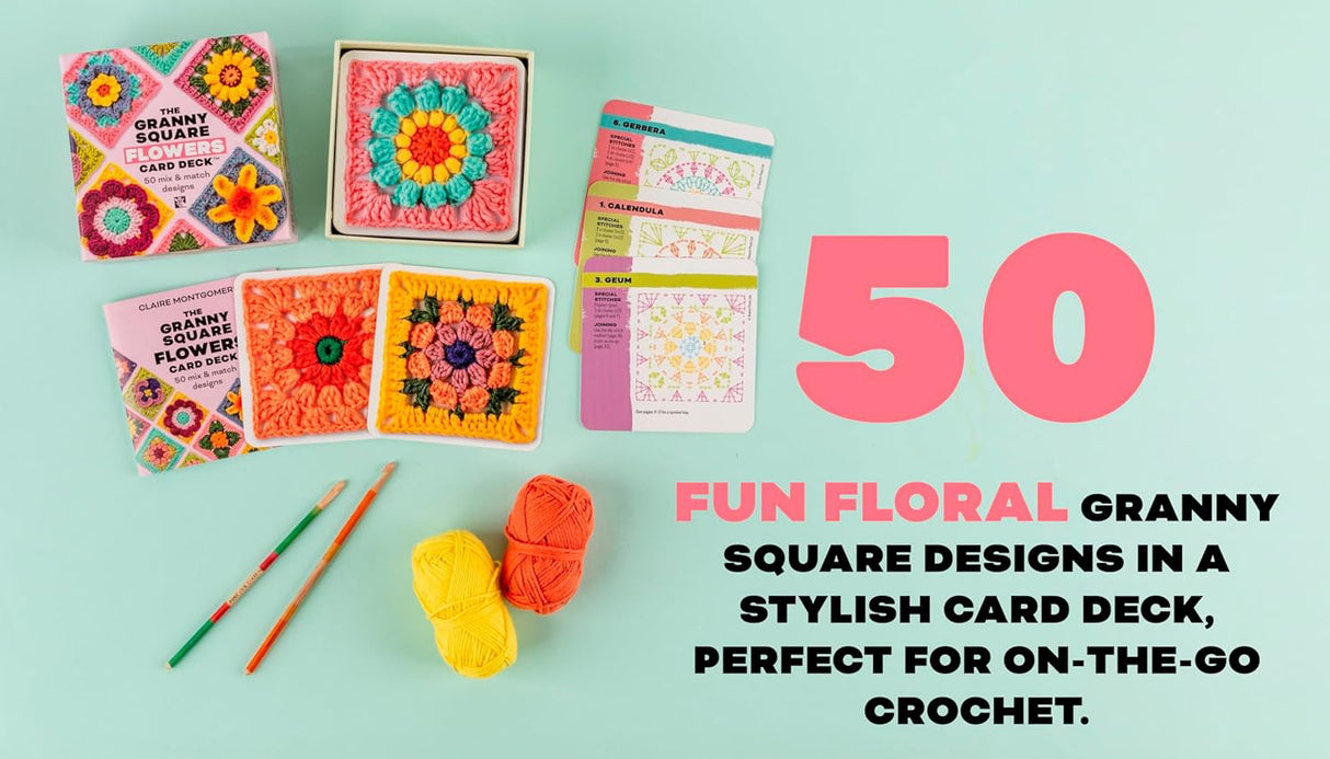 Granny Squares Flower Cards Deck
