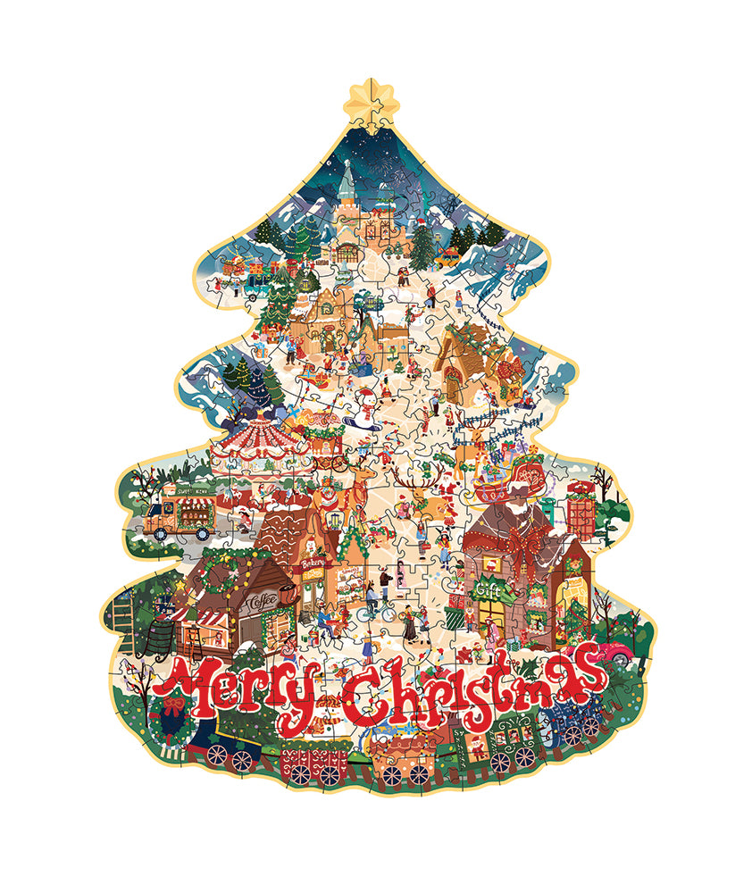 Christmas Town Wooden Jigsaw Puzzle