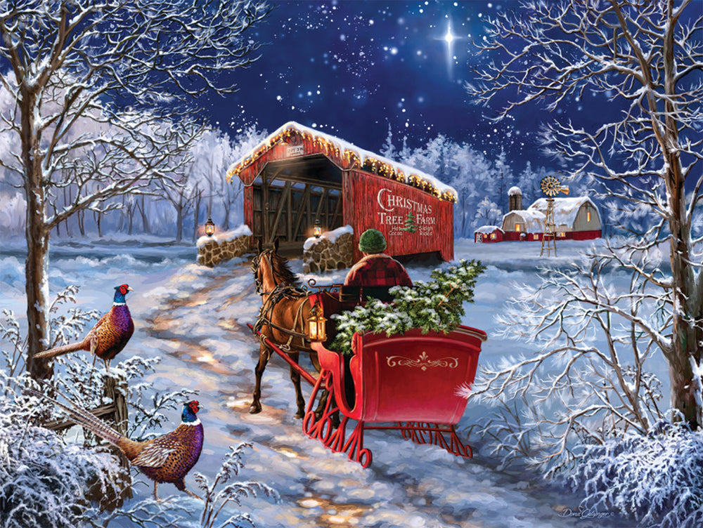 Starry Winter Night Jigsaw Puzzle