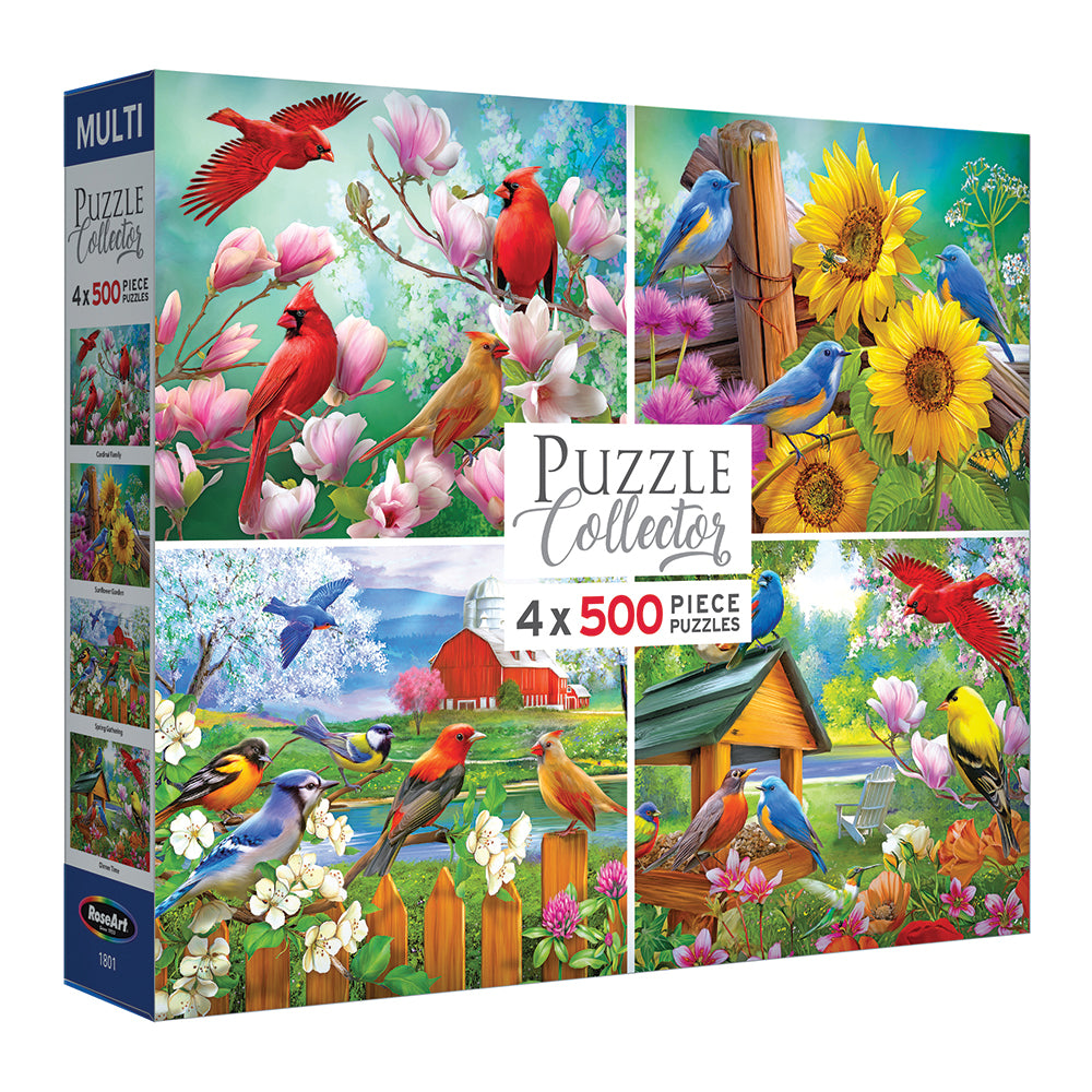 4 in 1 Songbirds Jigsaw Puzzle Collection