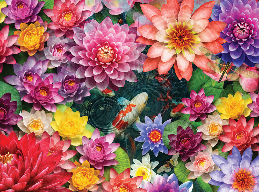 Colorful Koi Pond Jigsaw Puzzle
