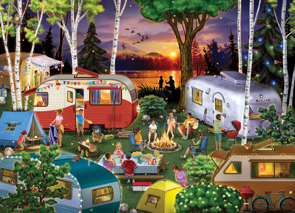 Vintage Campers Jigsaw Puzzle