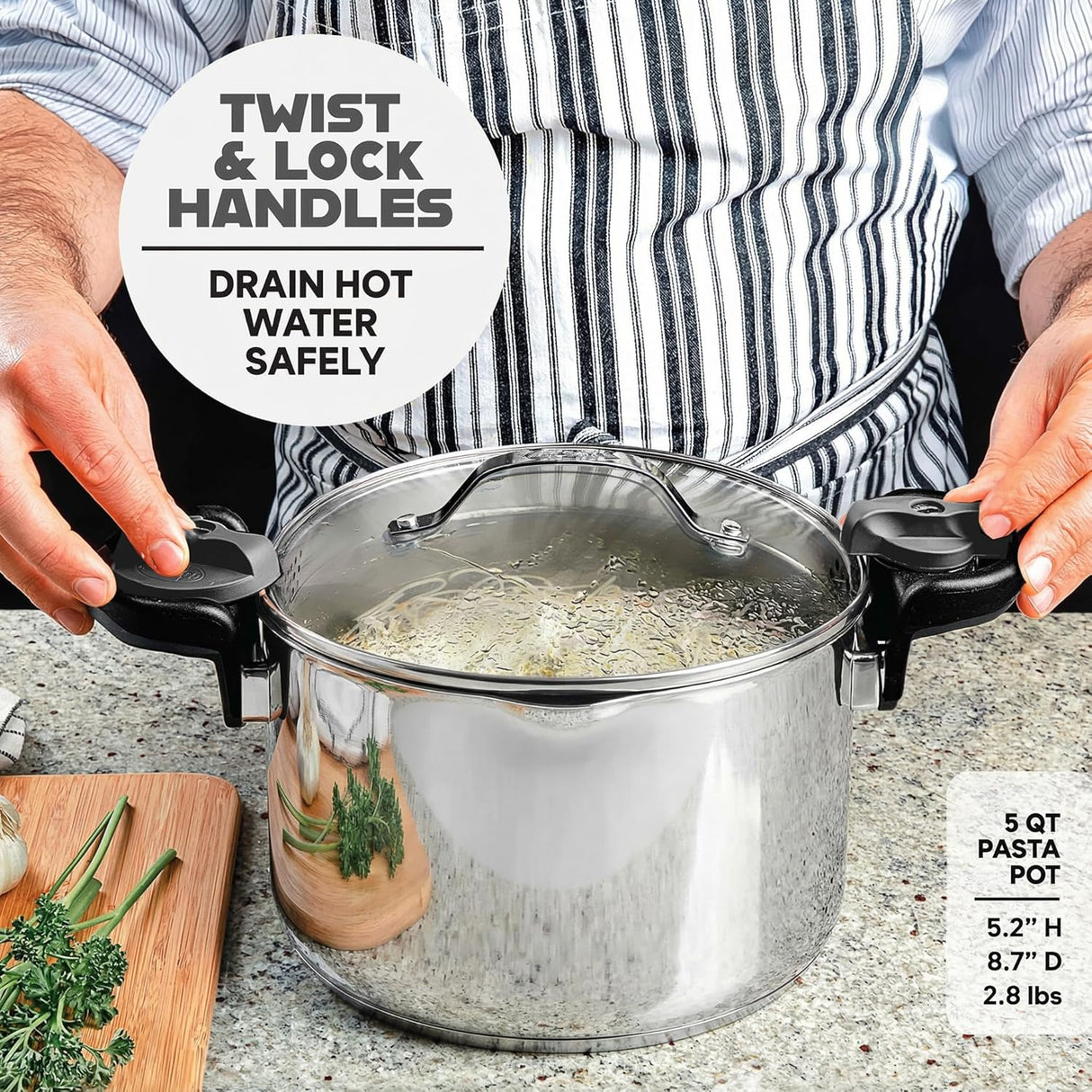 Gothanm Steel 5 Qt. Pasta Pot