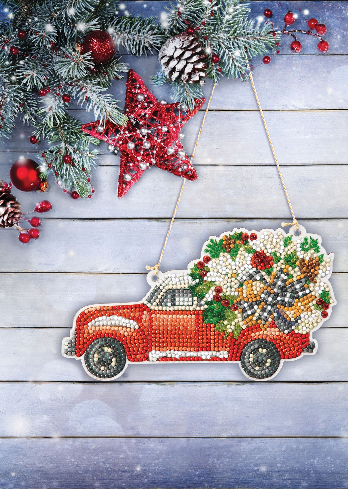 Christmas Truck Diamond Dotz Wall Hanging Kit