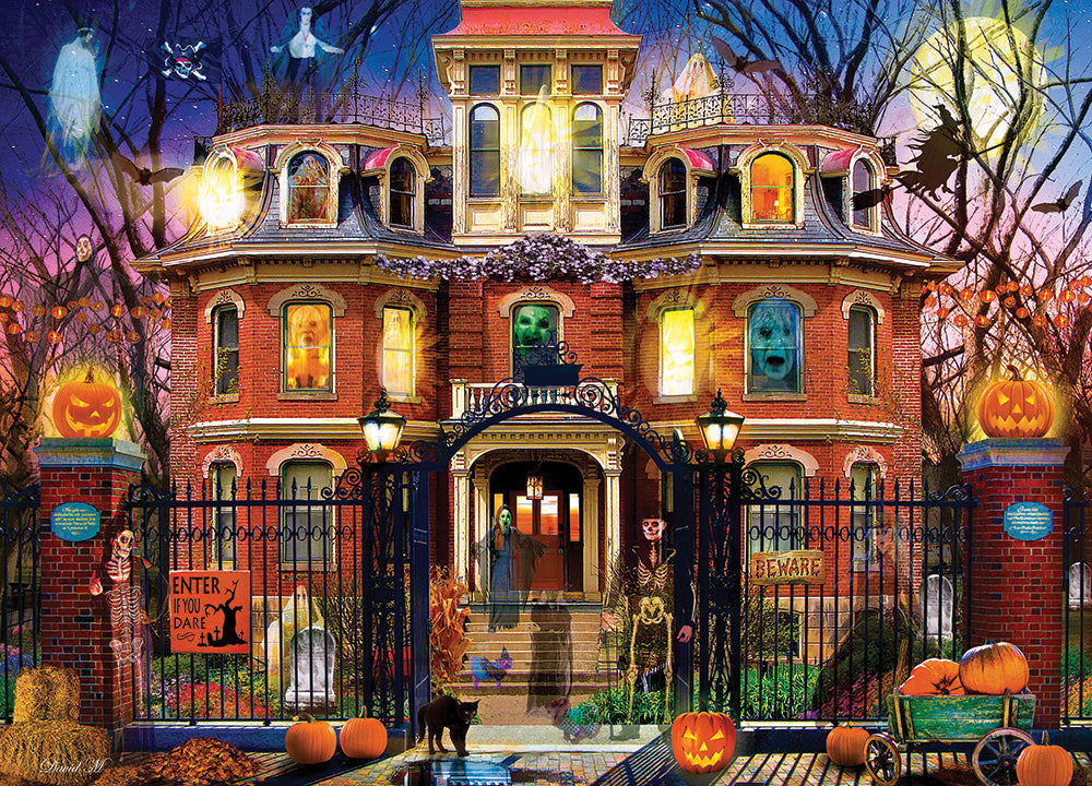 Haunted House Glow-in-the-Dark Jigsaw Puzzle