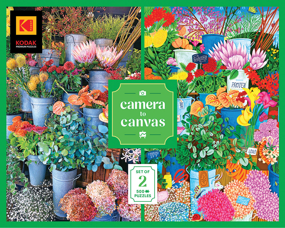 Camera To Canvas - Colourful Flowers Jigsaw Puzzle