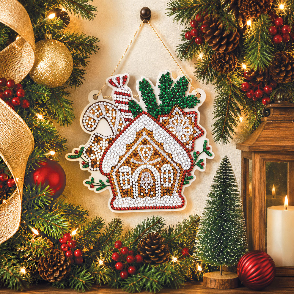 Gingerbread House Diamond Dotz Wall Hanging Kit