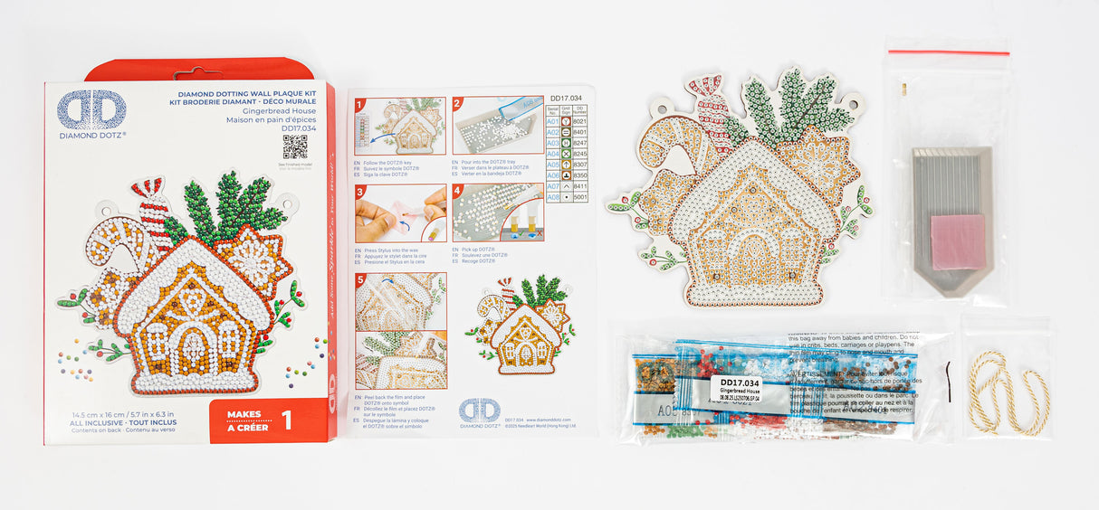 Gingerbread House Diamond Dotz Wall Hanging Kit