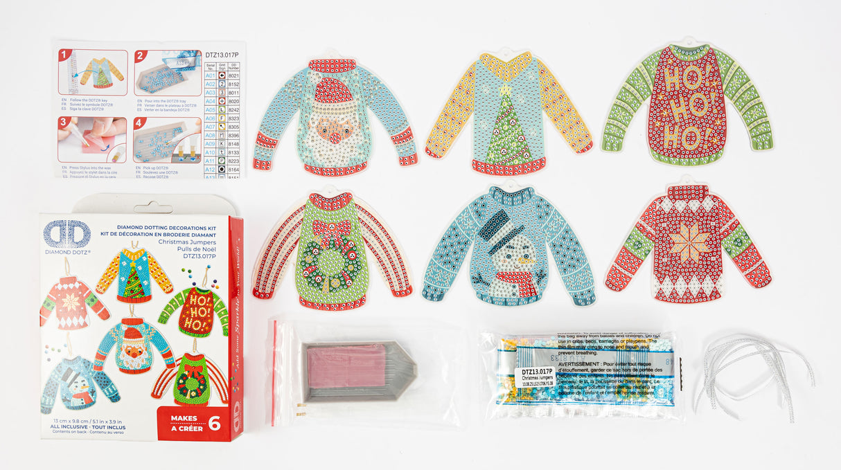 Christmas Jumpers Diamond Dotz Ornaments Kit