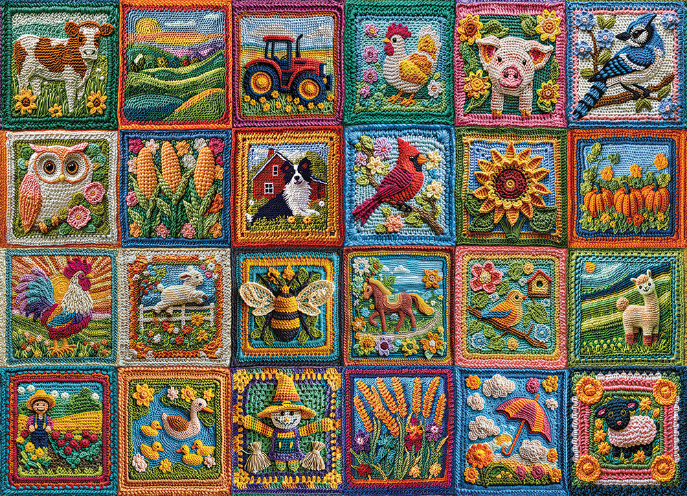 Counrty Life Crochet Jigsaw Puzzle