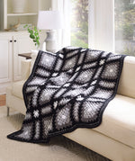 Black & Grey Geometric Afghan