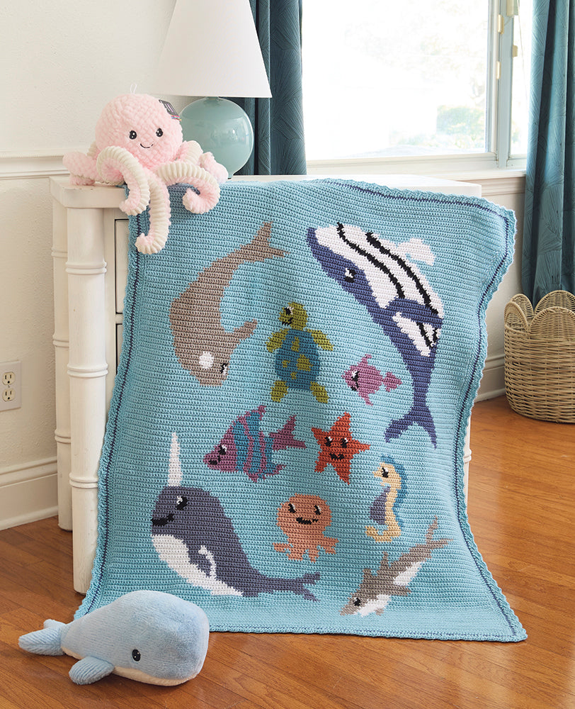Ocean Wonders Blanket – Mary Maxim Ltd