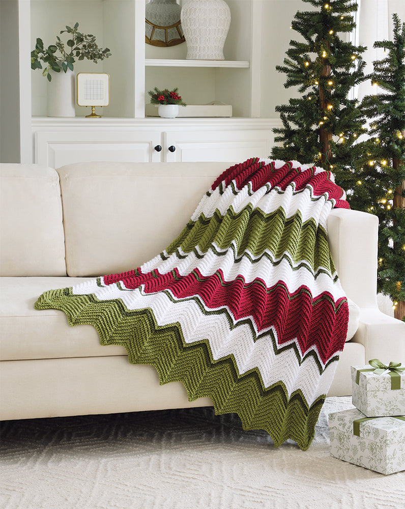 Stone Ripple Throw Holiday Ripples Throw – Mary Maxim Ltd
