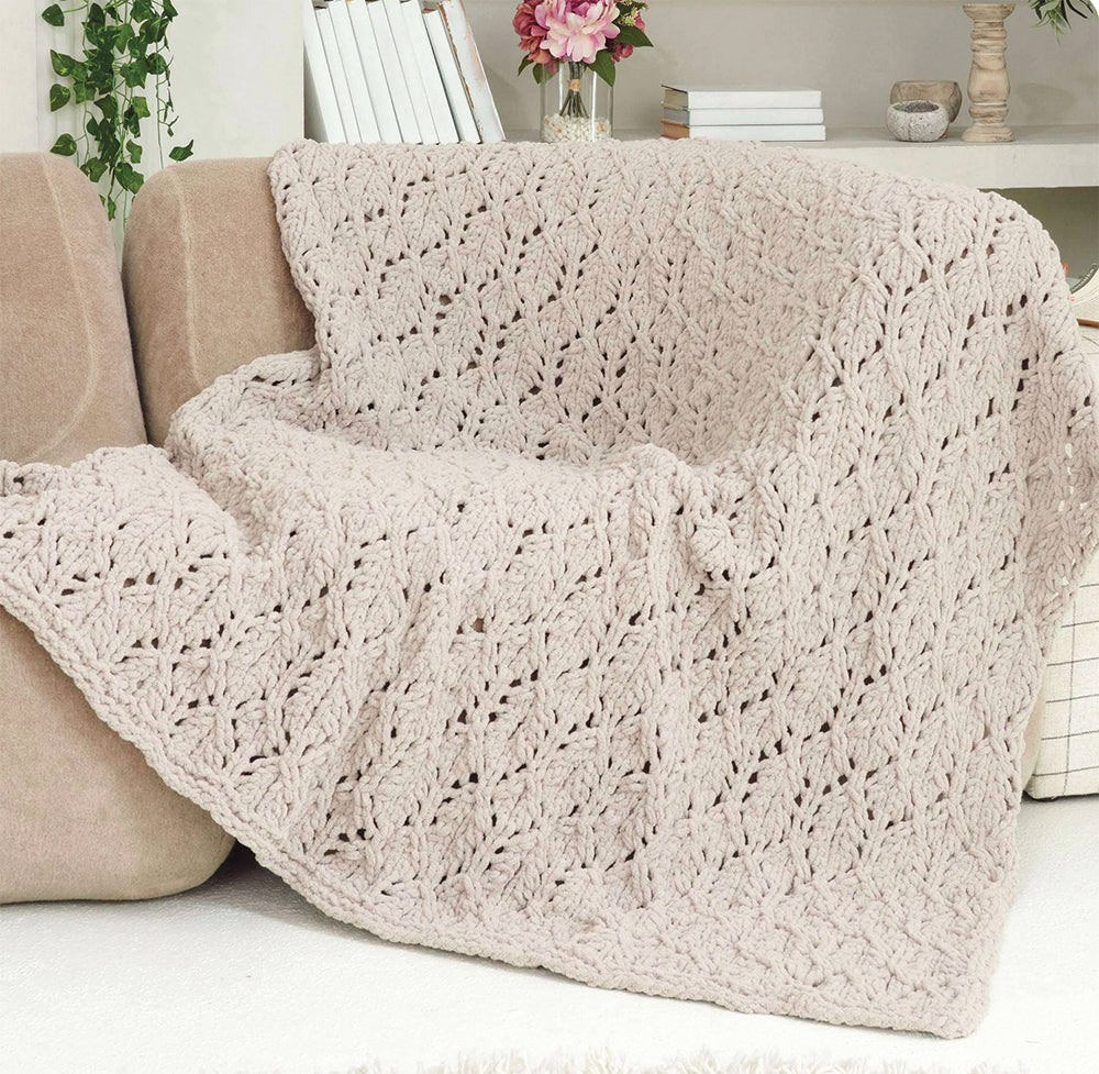 Sea of Lace Knit Blanket