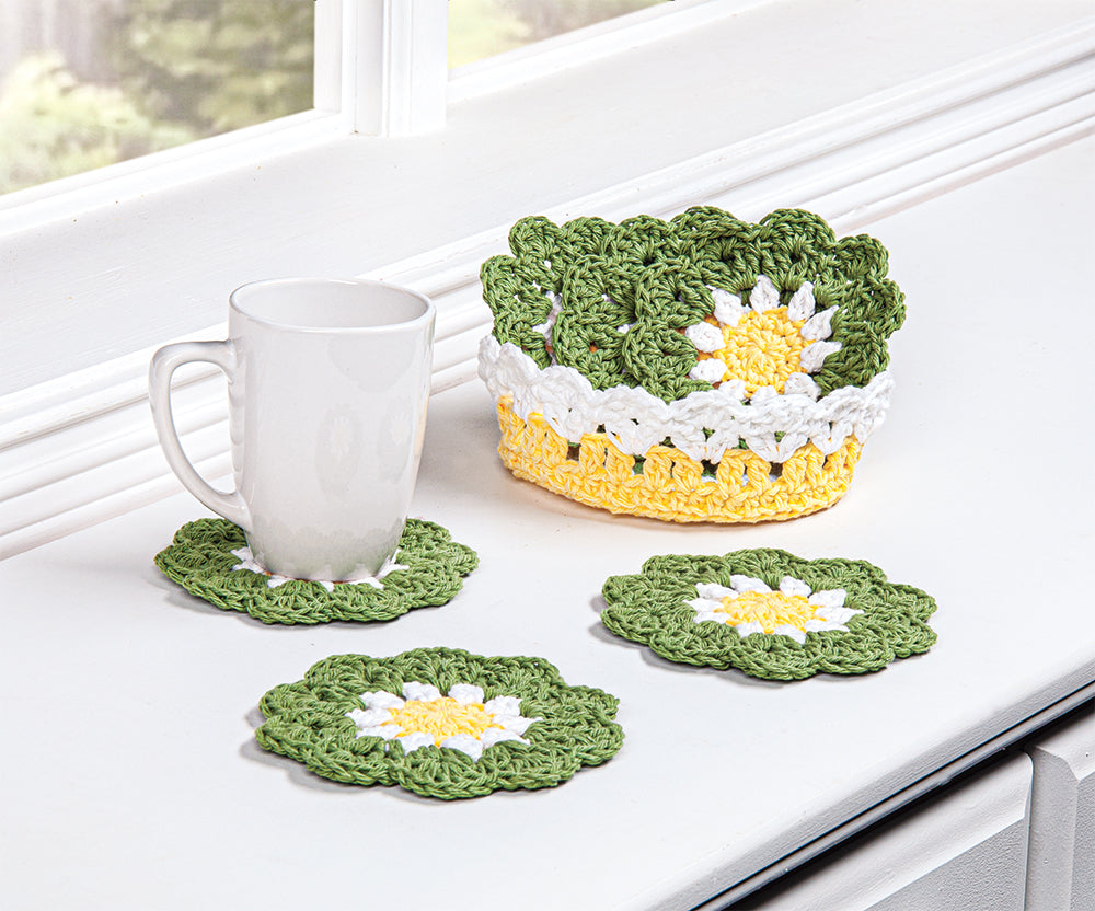 Ensemble de sous-verres et support Daisy