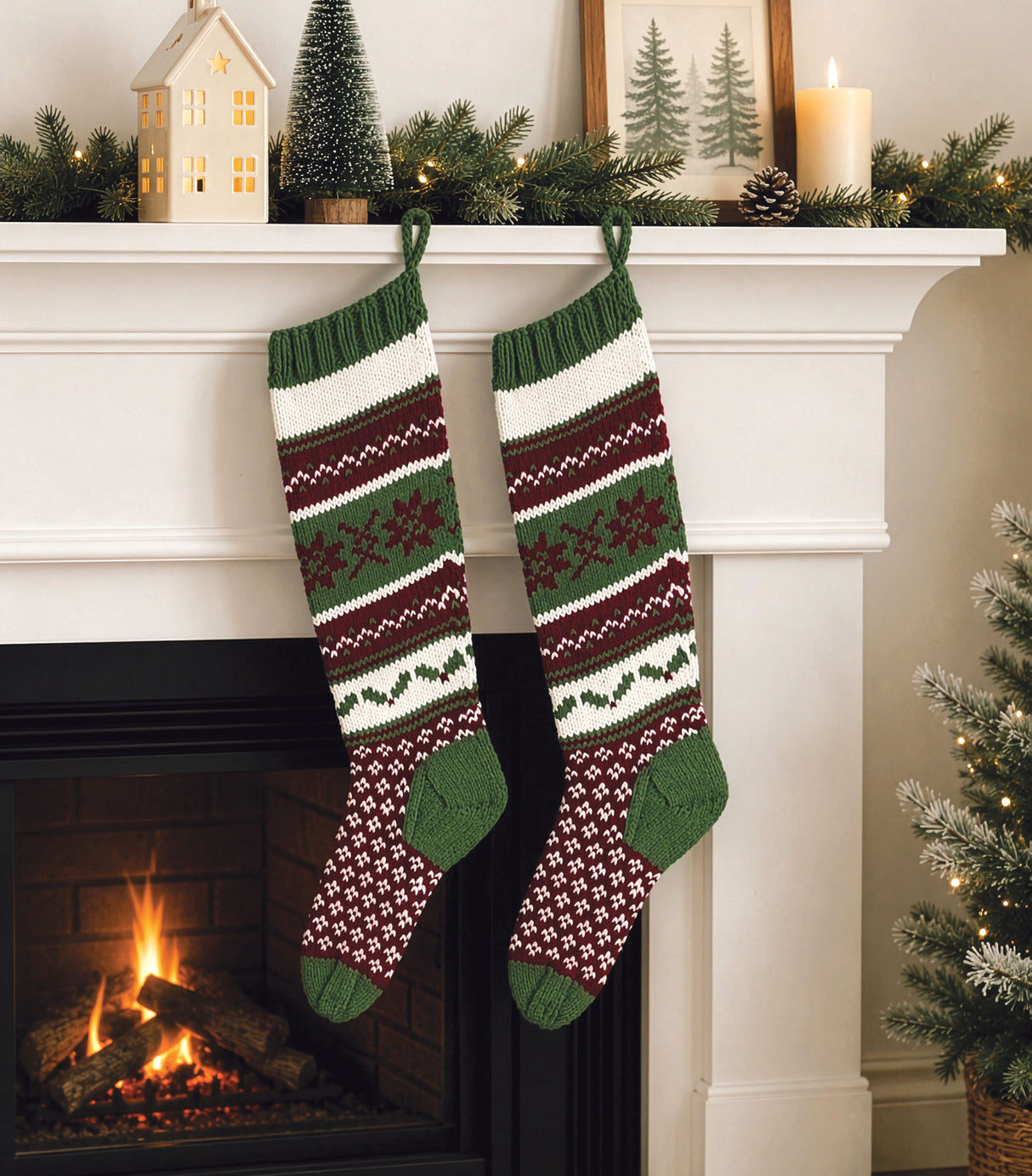 Christmas Poinsettia Stockings Kit