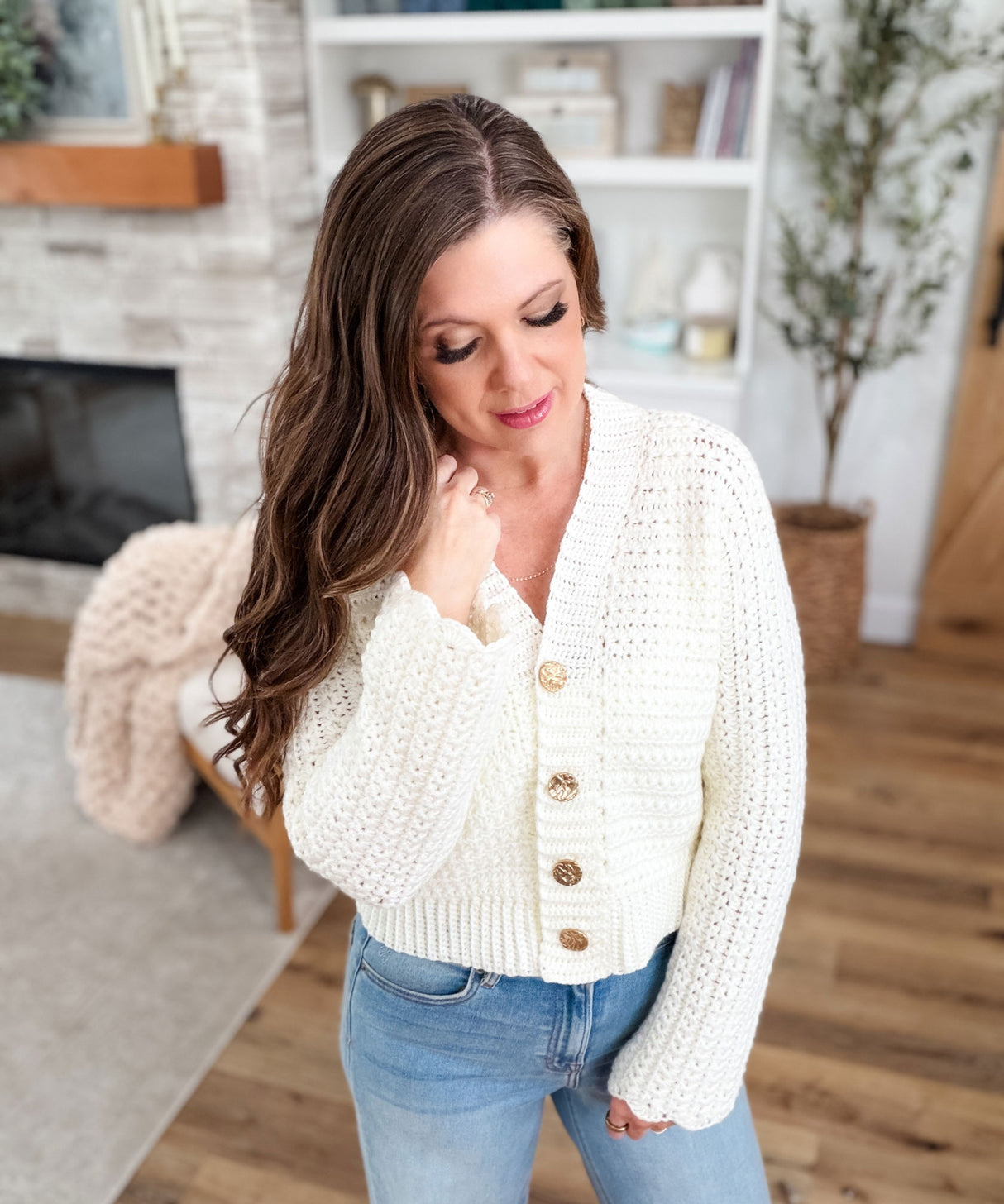 Short Timeless Star Stitch Cardigan