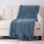 Herringbone Weave Knit Blanket