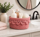 Floral Edge Crochet Basket Kit